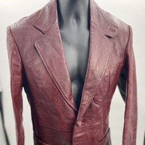Vintage Mr. Rags Mahogany Leather Jacket Size 36